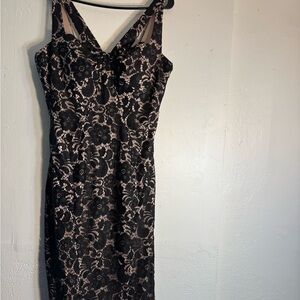 Jax Black and Pink Halter Sheath Dress pre-owned